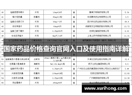 国家药品价格查询官网入口及使用指南详解